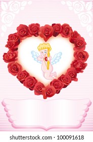 An angel in red roses aiming your heart (type B)