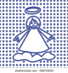 Angel. Seamless christmas patterns. Winter vector background.