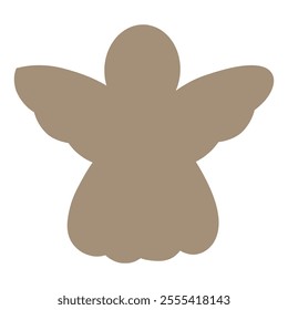 angel shaped cookie, vector illustration