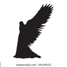 Angel Silhouette Stock Vector (Royalty Free) 591199157 | Shutterstock