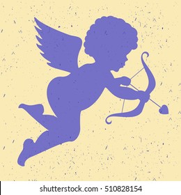 Angel silhouette on a light background