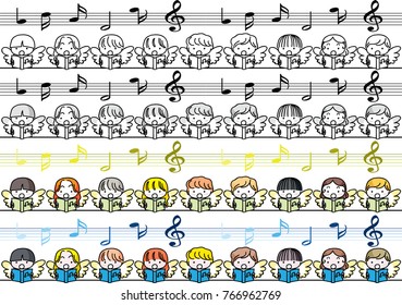 angel sing song design border