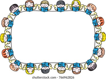 angel sing song design border
