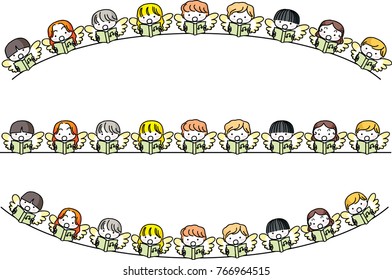 angel sing song design border
