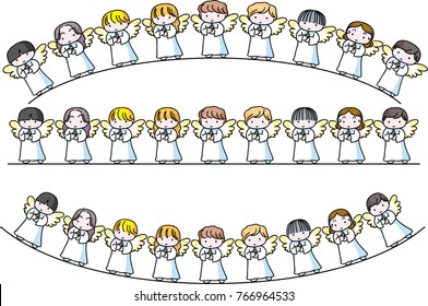angel sing song design border