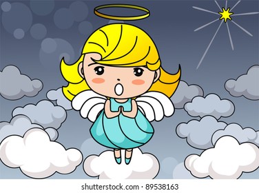 Angel sings