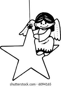 Angel Siting on the Star