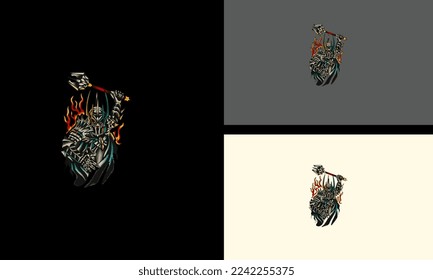angel with sword vector illustration artwork design
