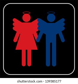 Angel symbol, vector