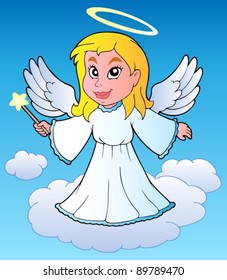 Angel theme image 1 - vector illustration.