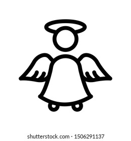 Angel Thin Line Vector Icon