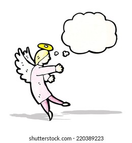 angel with thought bubble cartoon