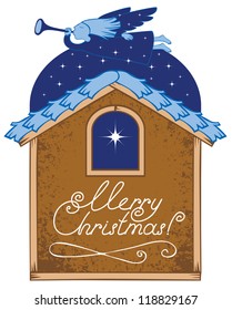 angel with a trumpet and a Christmas star