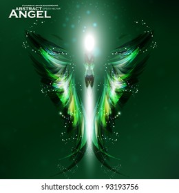 Angel vector futuristic background, wing illustration eps10