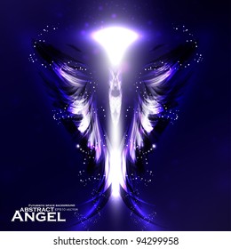 Angel vector futuristic background, wing illustration eps10