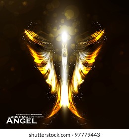 Angel vector futuristic background, wing illustration eps10