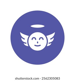 Angel  Vector Gylph Icon. Eps 10 File 