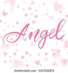 Angel Vector Hand Drawn Lettering Phrase Stock Vector (Royalty Free ...