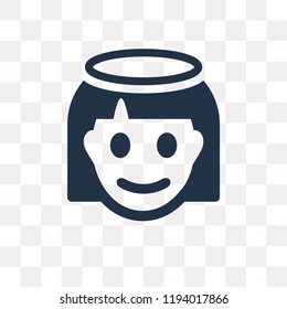 Angel vector icon isolated on transparent background, Angel transparency concept can be used web and mobile