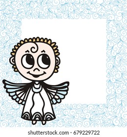 Angel. Vector illustration.