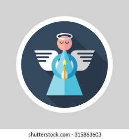 Angel. Vector illustration. Icon.