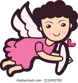 angel Vector illustration on a transparent background.Premium quality symmbols.Vector line flat icon for concept and graphic design.
