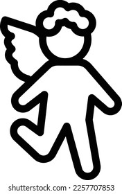 angel Vector illustration on a transparent background. Premium quality symmbols. Thin line vector icons for concept and graphic design. 
