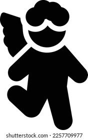 angel Vector illustration on a transparent background. Premium quality symmbols. Glyphs vector icons for concept and graphic design. 
