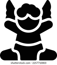 angel Vector illustration on a transparent background. Premium quality symmbols. Glyphs vector icons for concept and graphic design. 
