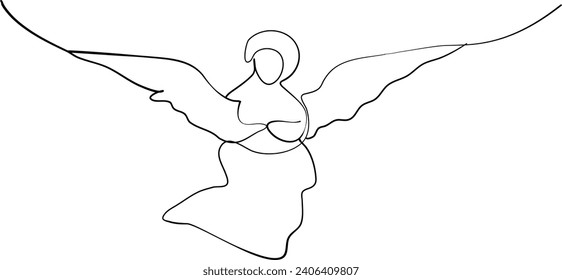 Angel vector line bible catholic 