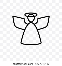 Angel vector linear icon isolated on transparent background, Angel transparency concept can be used for web and mobile