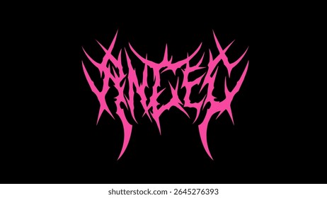 Angel vetor tipografia em estilo de death metal brutal, perfeito para roupas de rua, adesivos, tatuagens ou capa do álbum