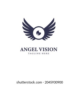 Angel Vision logo, simple and elegant logo for business