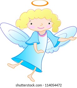 The angel wants to say something interesting