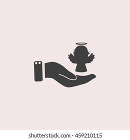 Angel web icon. Isolated illustration