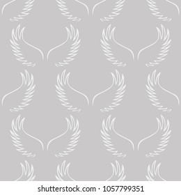 Angel white wings sketch pattern