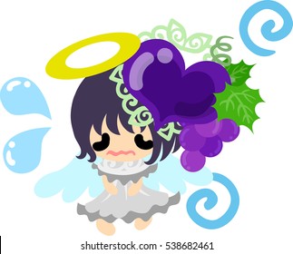 An angel who fall in and hair ornament of the heart