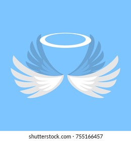 Angel wing background illustration design template