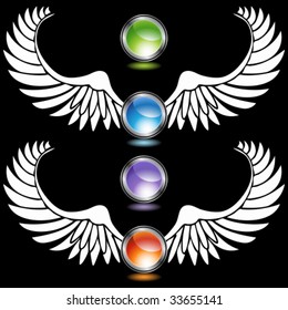 angel wing chrome crystals thirteen