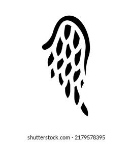 angel wing glyph icon vector. angel wing sign. isolated symbol illustration
