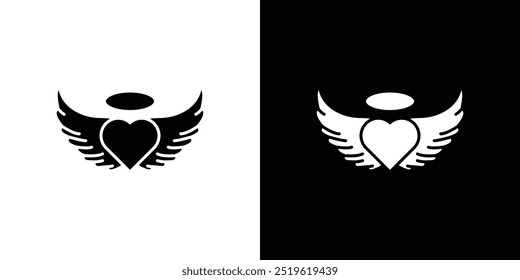 angel wing icon linear logo isolated