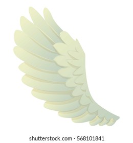 Angel wing icon logo. Cartoon illustration of angel wing vector icon logo isolated on white background