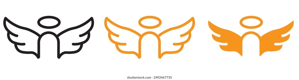 Angel Wing Icon for Religious Symbolism