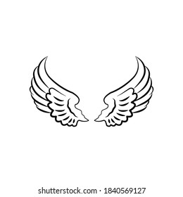 Angel wing icon vector design