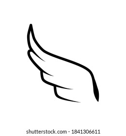 Angel wing icon vector symbol illustration