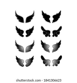 Angel wing icon vector symbol illustration