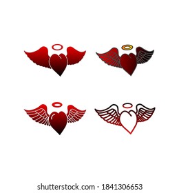 Angel wing icon vector symbol illustration