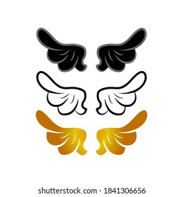 Angel wing icon vector symbol illustration