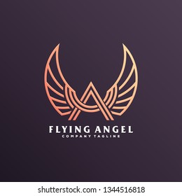 angel wing logo design