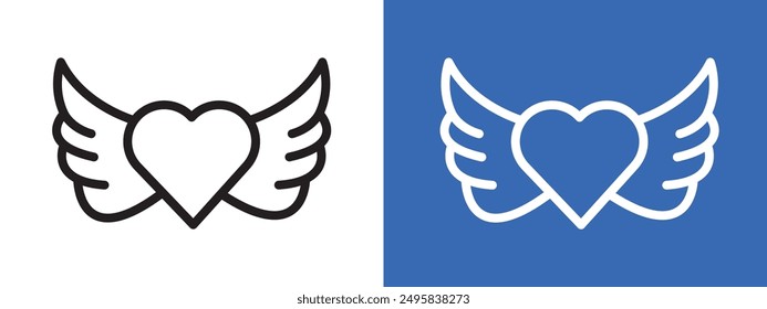 angel wing logo sign set vector outline